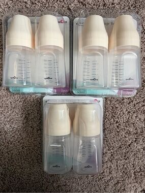 Spectra Breast Milk Storage 6 Bottles  Plastic Clear 5 oz/160 ml New Sealed